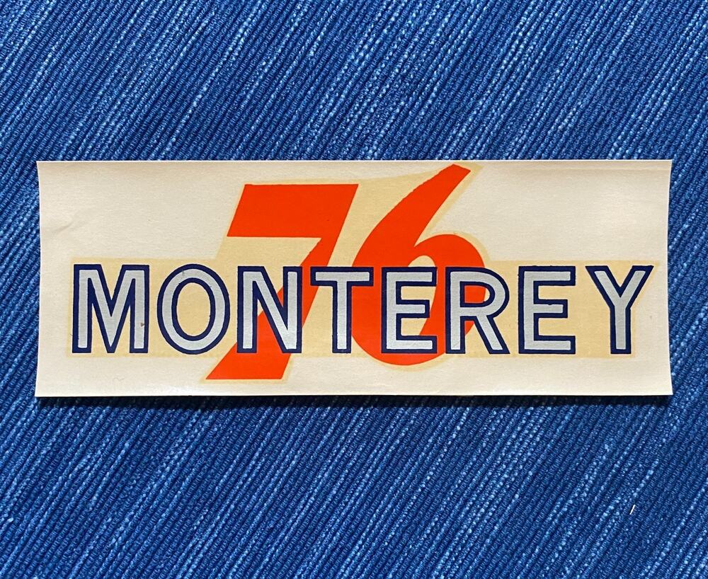 Vintage Union 76 Oil Monterey California Water Decal Gas Station Travel Souvenir